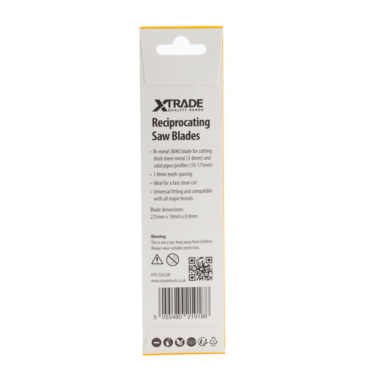 XTrade SS922BF Flexible for Metal Reciprocating Saw Blades back