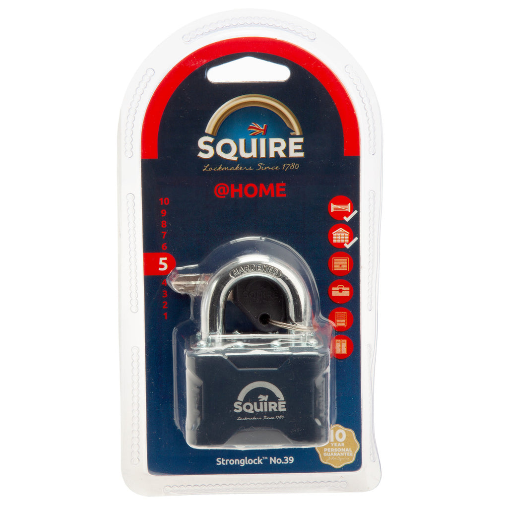 Henry Squire NO39 Laminated Double Locking Padlock 50mm in retail packaging