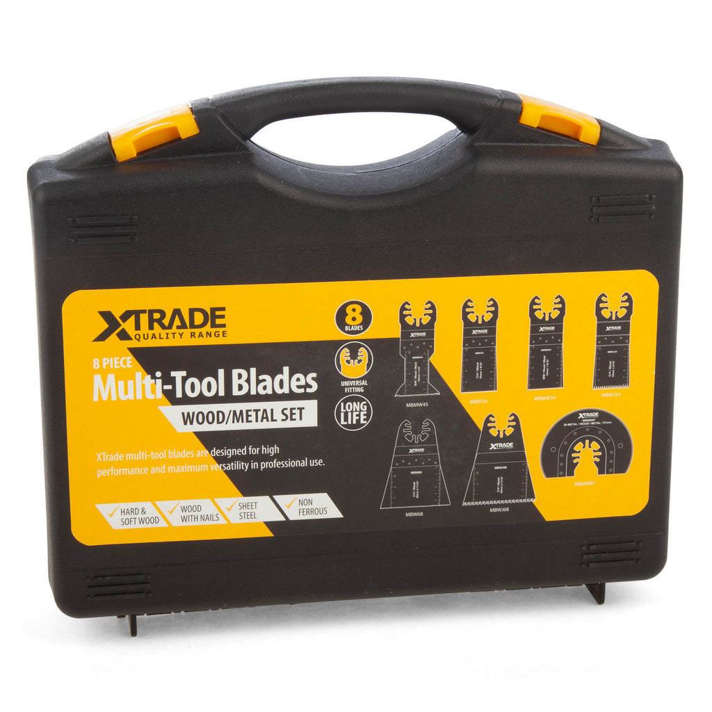 XTrade MBMWSET-8C Multi-Tool Blades for Wood/Metal in Case