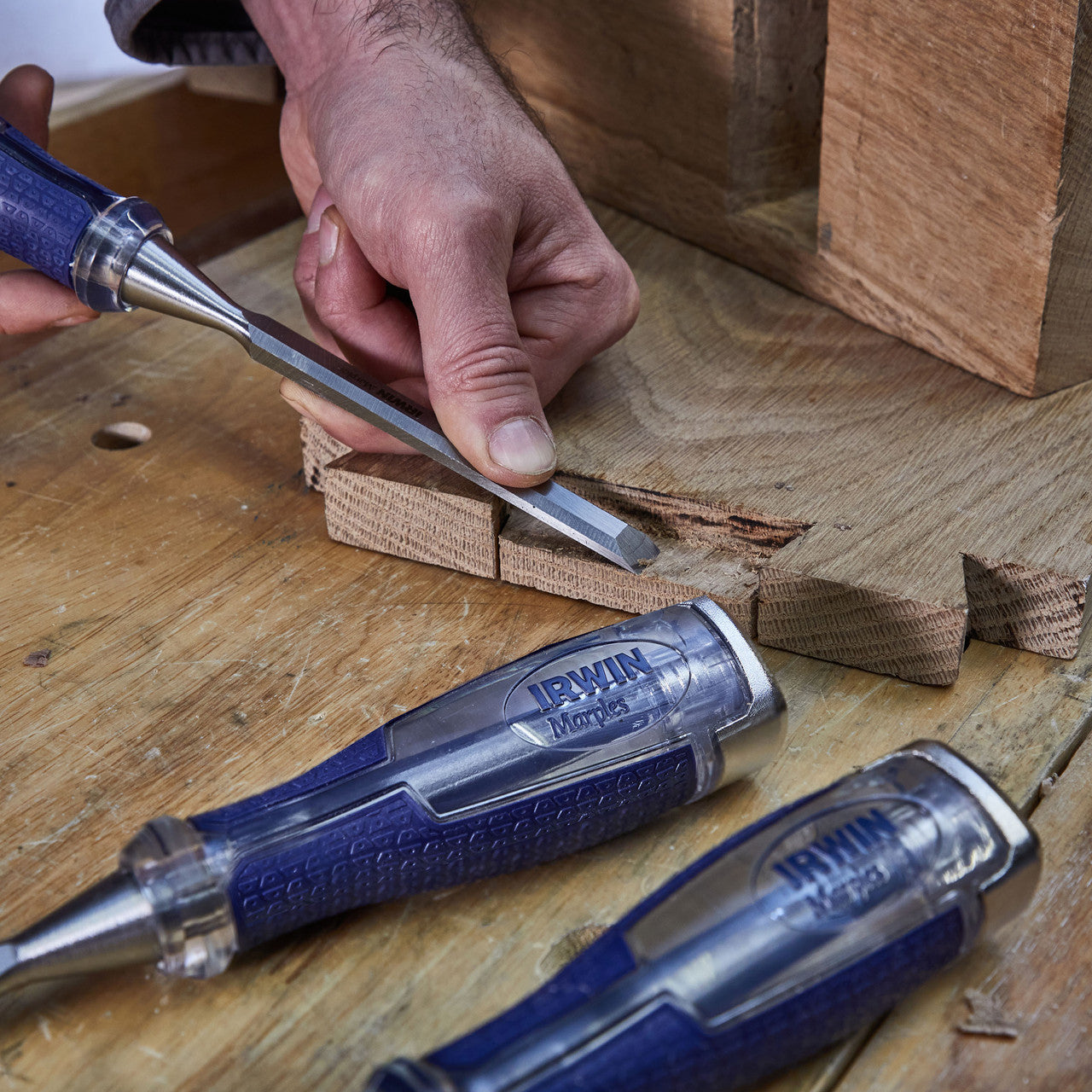 Irwin 10503421 MS750 Splitproof Chisel Set In Use