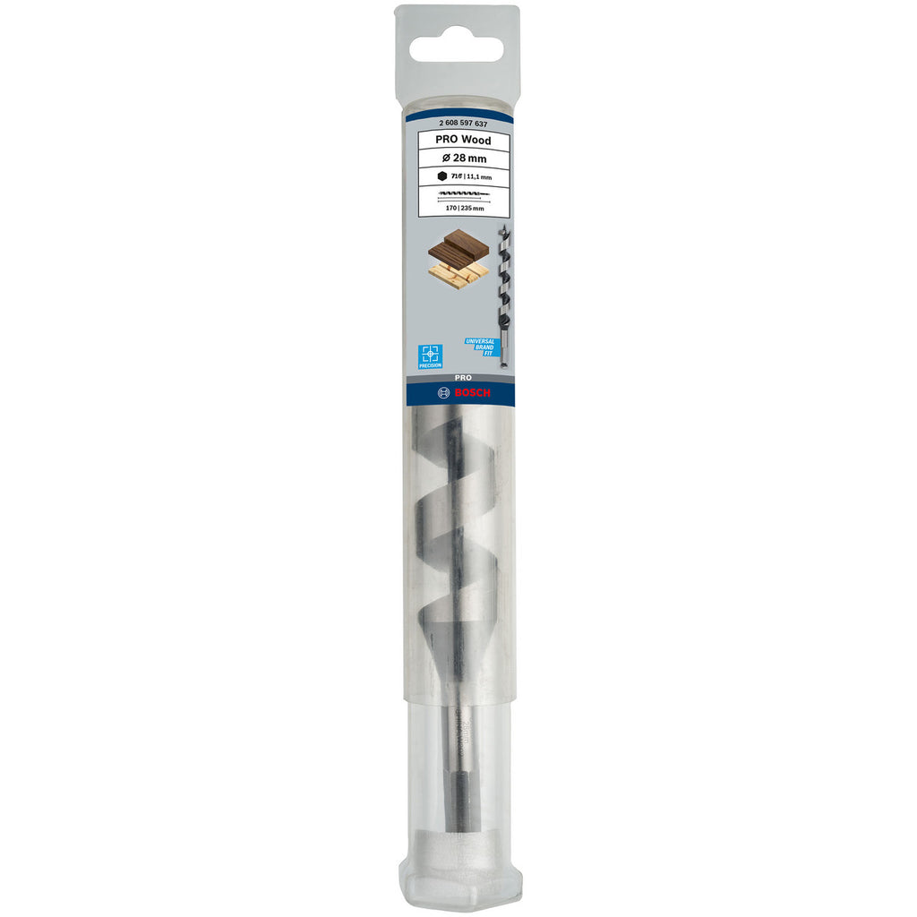 Bosch 2608597637 PRO Wood Auger Drill Bit in Packaging