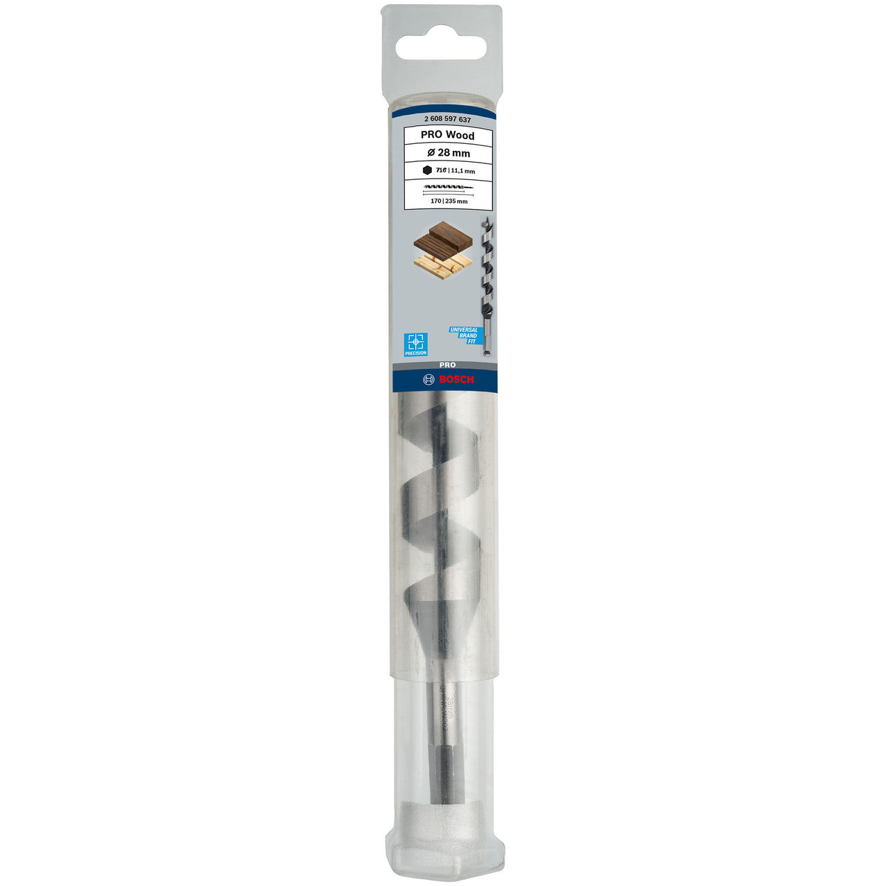 Bosch 2608597637 PRO Wood Auger Drill Bit in Packaging