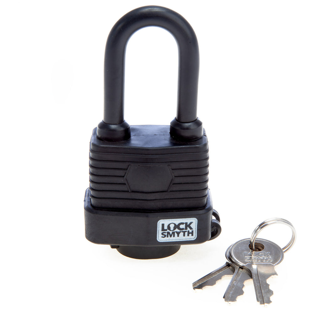 Locksmyth L2200018 Long Shackle Weatherproof Padlock with Keys
