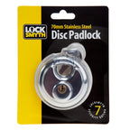Locksmyth L2200031 Stainless Steel Disc Padlock in Packaging
