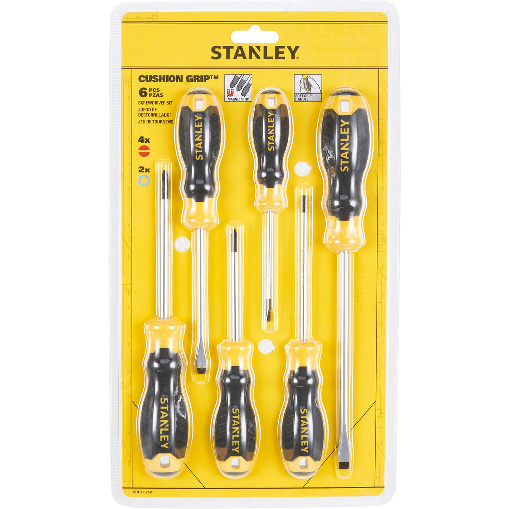 Stanley STHT16172-0 CUSHION GRIP Screwdriver Set (6 Piece)