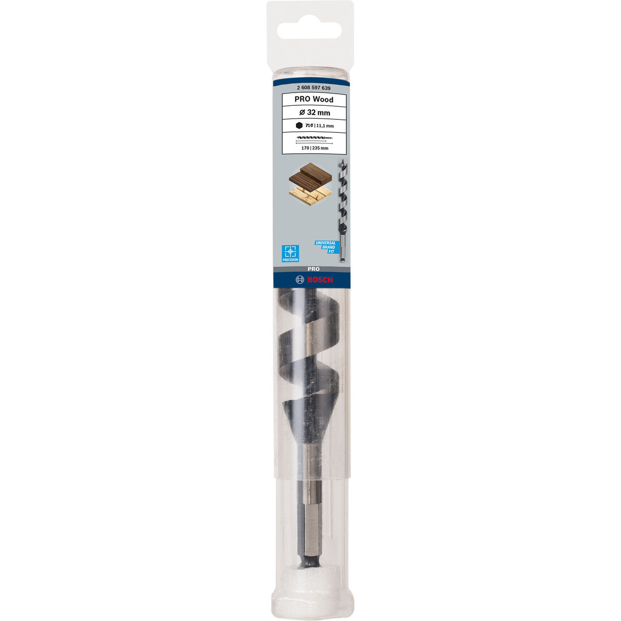 Bosch 2608597639 PRO Wood Auger Drill Bit in Packaging
