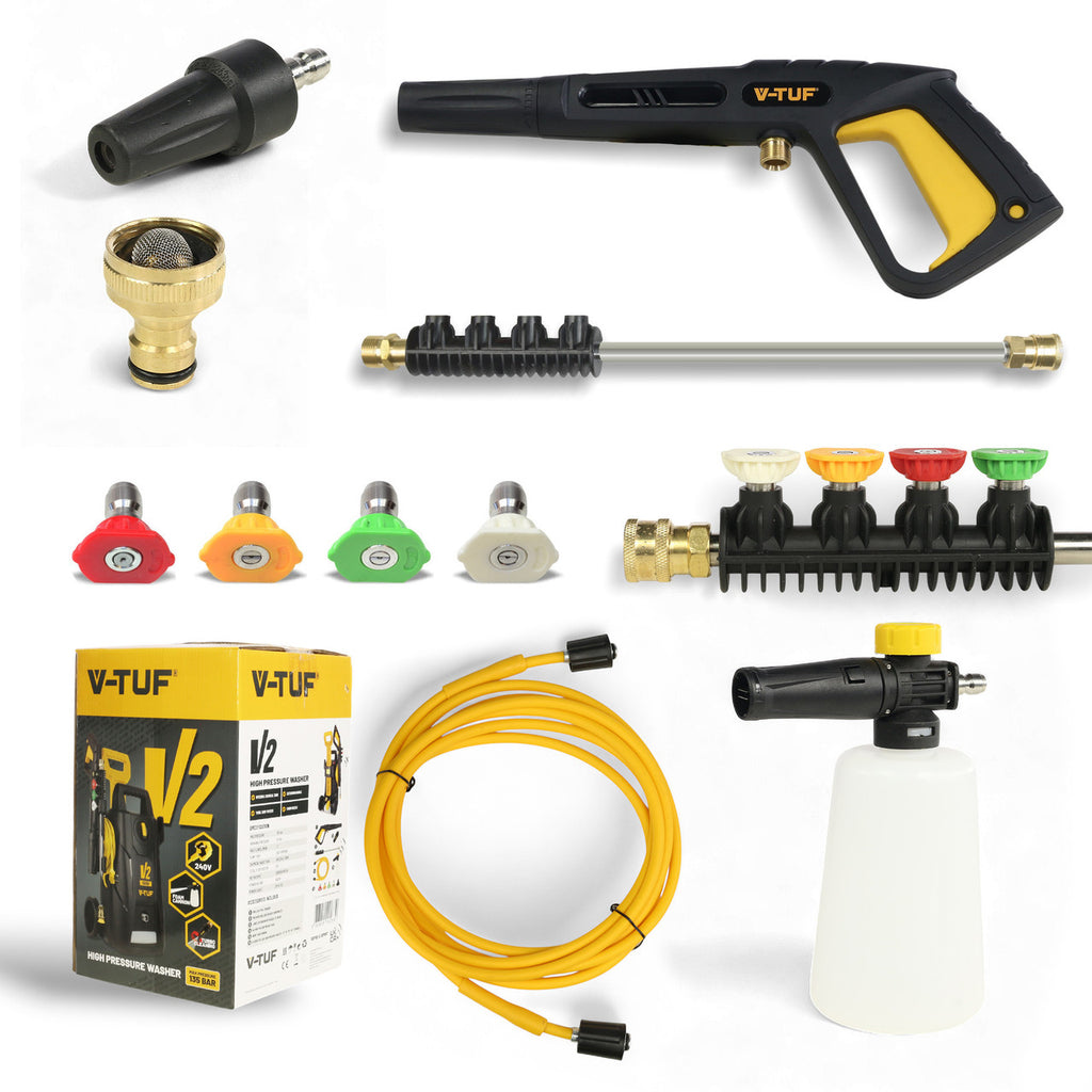 V-TUF V2 X2 Pressure Washer Box Contents