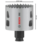 PRO Multi Material PC Plus Hole Saw Dimensions