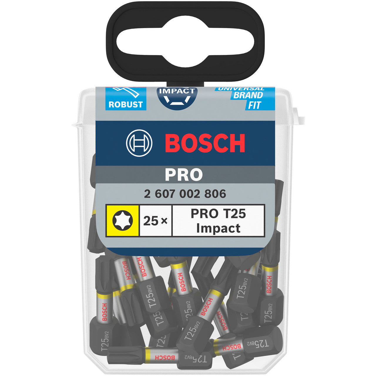 Bosch 2607002806 PRO Impact Screwdriver Bit in Packaging