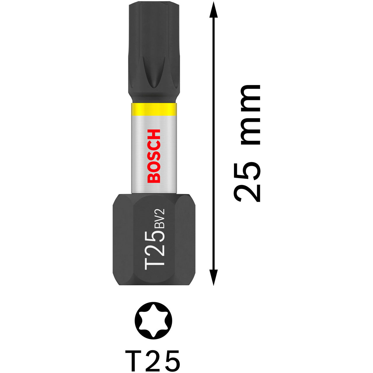Bosch 2607002806 PRO Impact Screwdriver Bit Dimensions