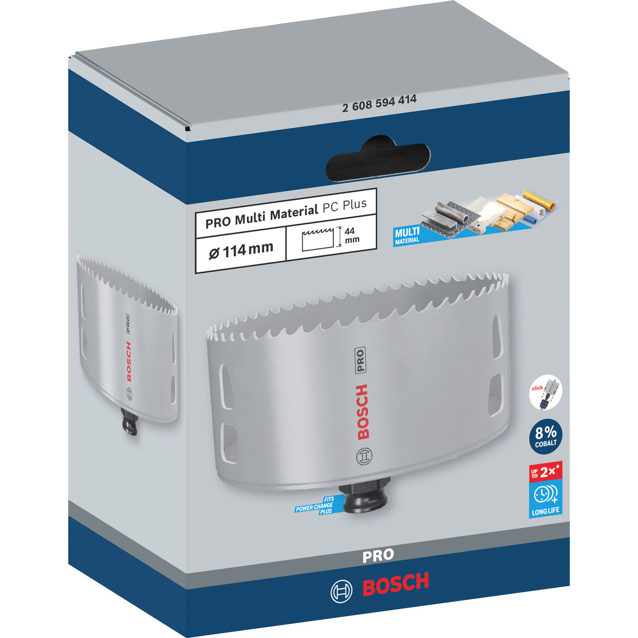 Bosch 2608594414 PRO Multi-Material PC Plus Hole Saw in Packaging