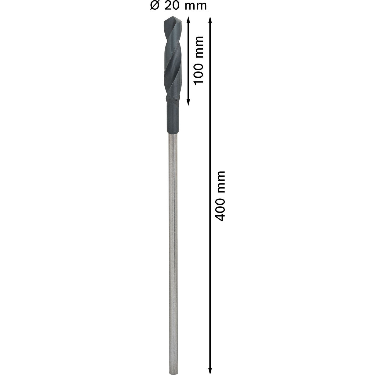 Bosch 2608596341 PRO Wood HSS Installation Drill Bit Dimensions