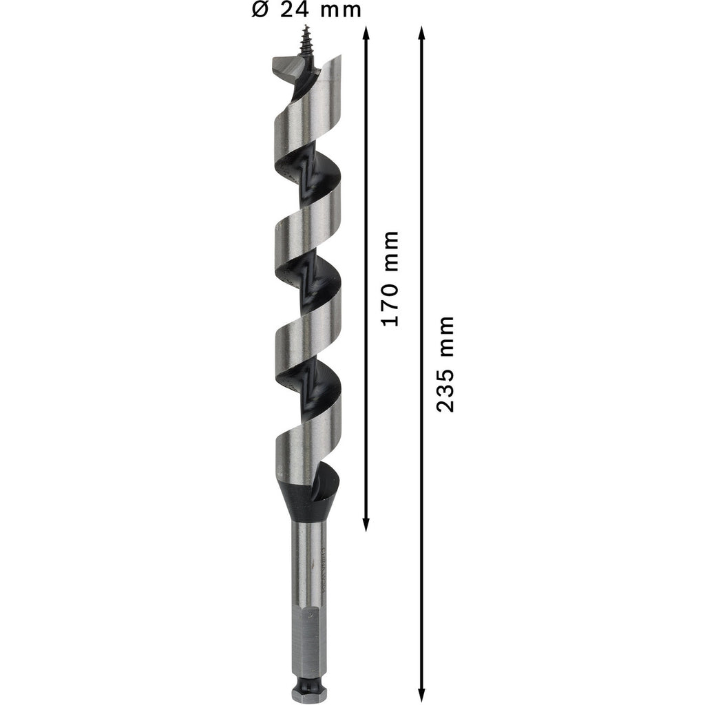 Bosch 2608597634 PRO Wood Auger Drill Bit Dimensions