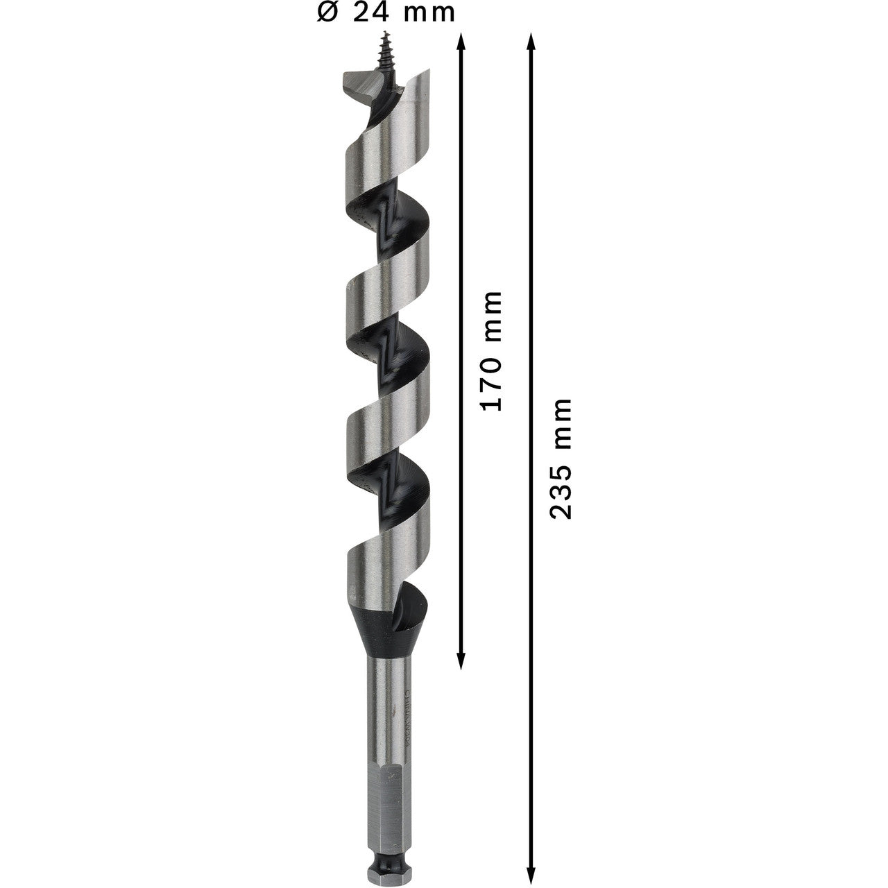 Bosch 2608597634 PRO Wood Auger Drill Bit Dimensions