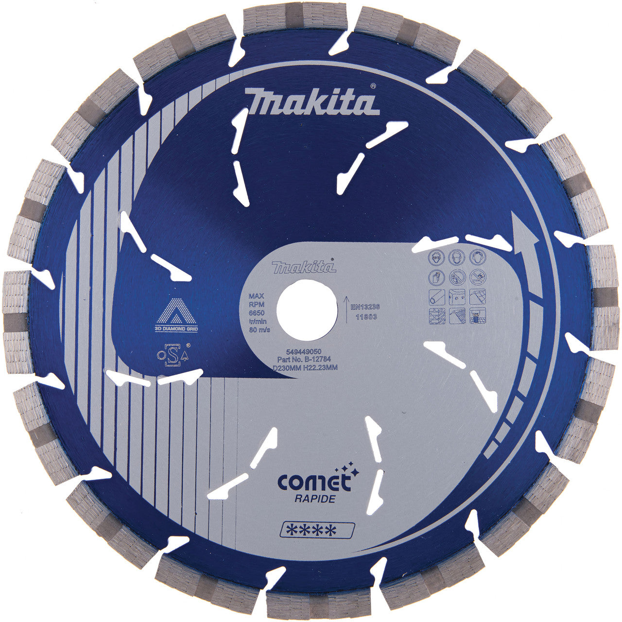 Makita B-12784 Comet Rapide Dry & Wet Diamond Wheel