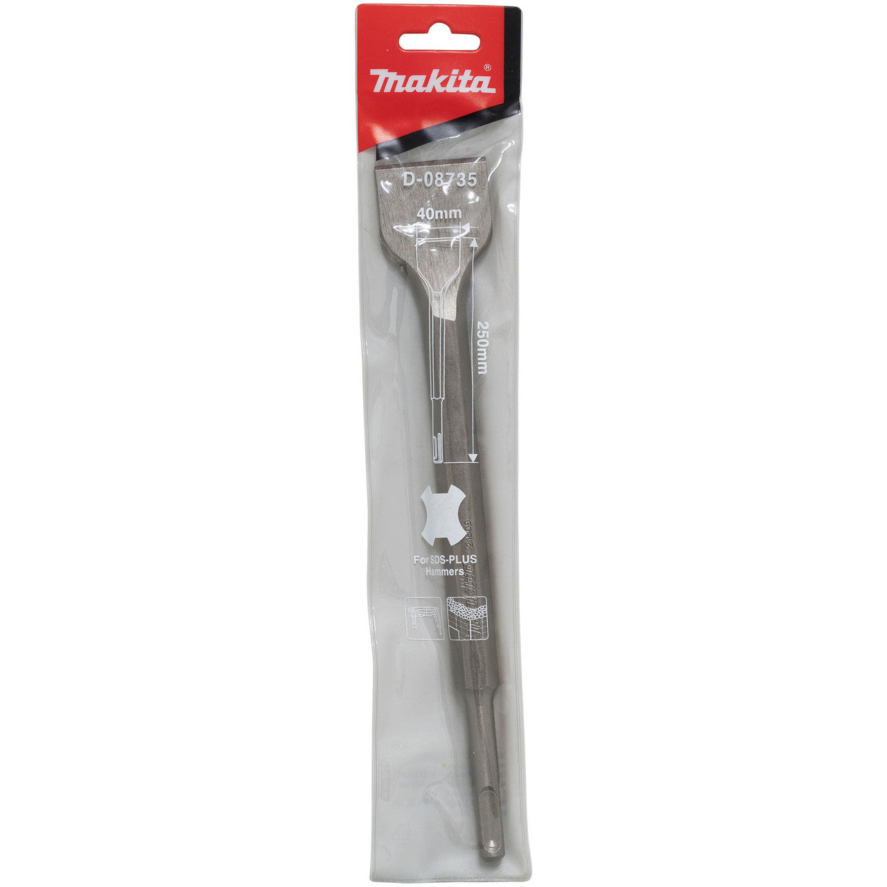 Makita D-08735 SDS+ Scaling Chisel in Packaging