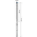 Bosch 2608900214 EXPERT SDS max-8X Hammer Drill Bit Dimensions