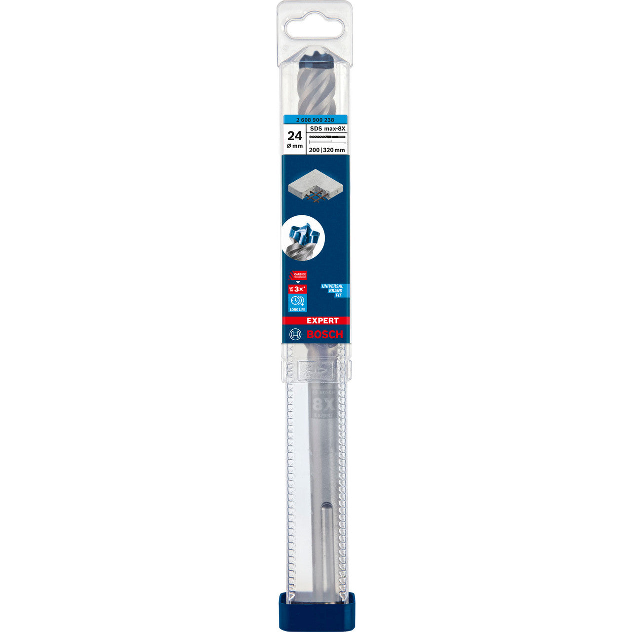 Bosch 2608900238 EXPERT SDS max-8X Hammer Drill Bit in Packaging