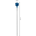 Bosch 2608900358 EXPERT Self Cut Speed Spade Drill Bit Dimensions