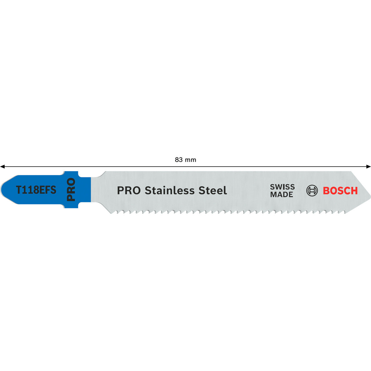 Bosch T118EFS PRO Stainless Steel Jigsaw Blade Dimensions