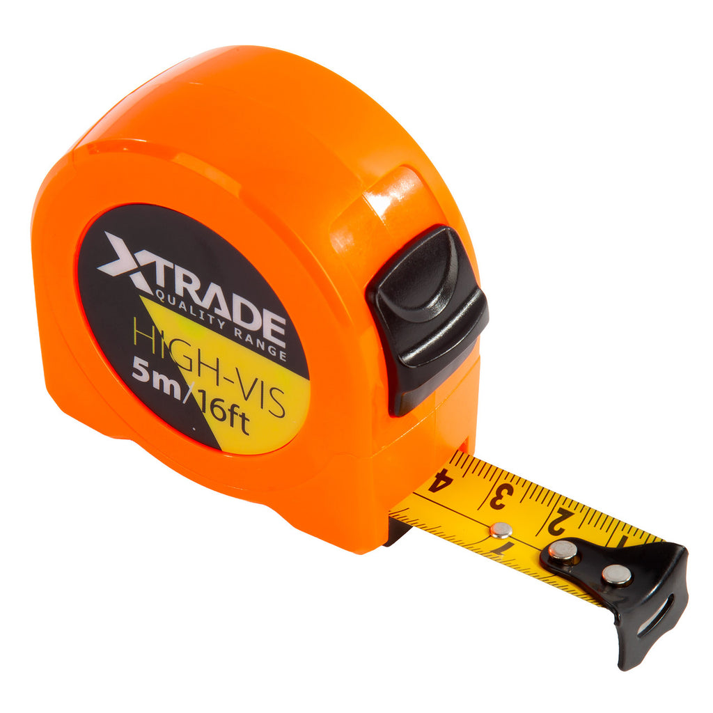 XTrade X0900292 High-Visibility Orange Tape Measure Front