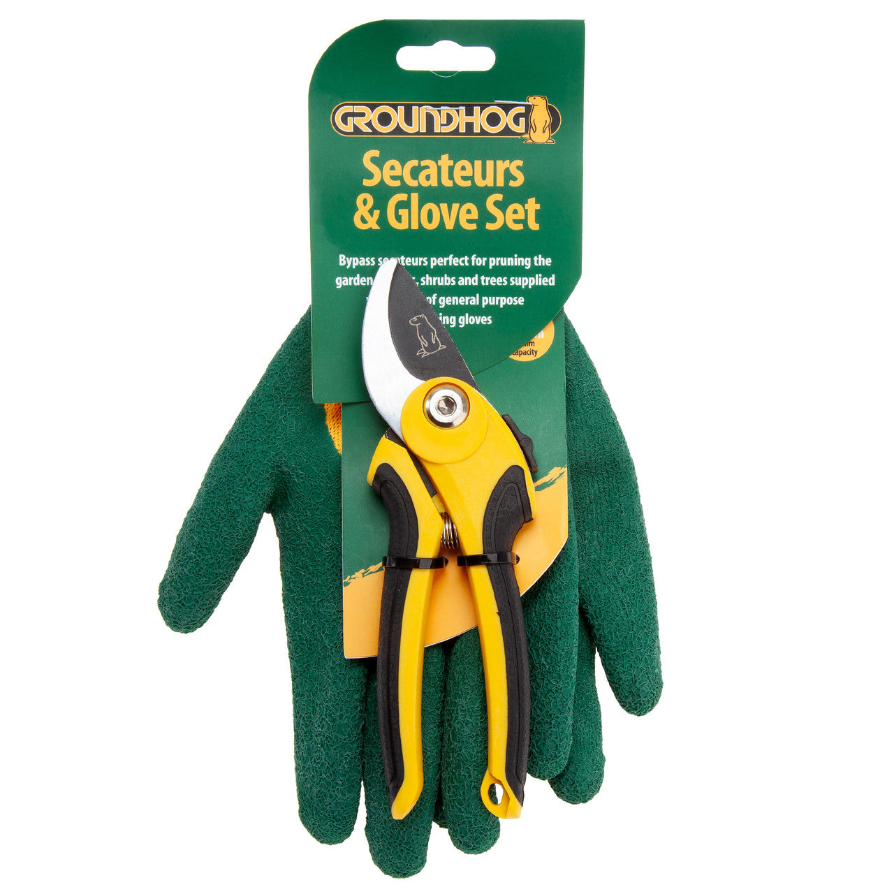 Groundhog G1300058 Secateurs & Glove Set in Packaging