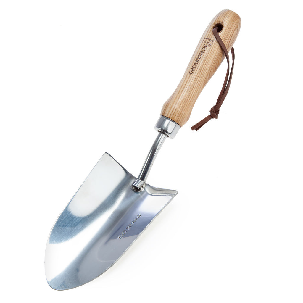 Groundhog G1300062 Stainless Steel Hand Trowel & Fork Set with Gloves