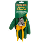 Groundhog G1300063 Bypass Secateurs 8"/200mm & Glove Set