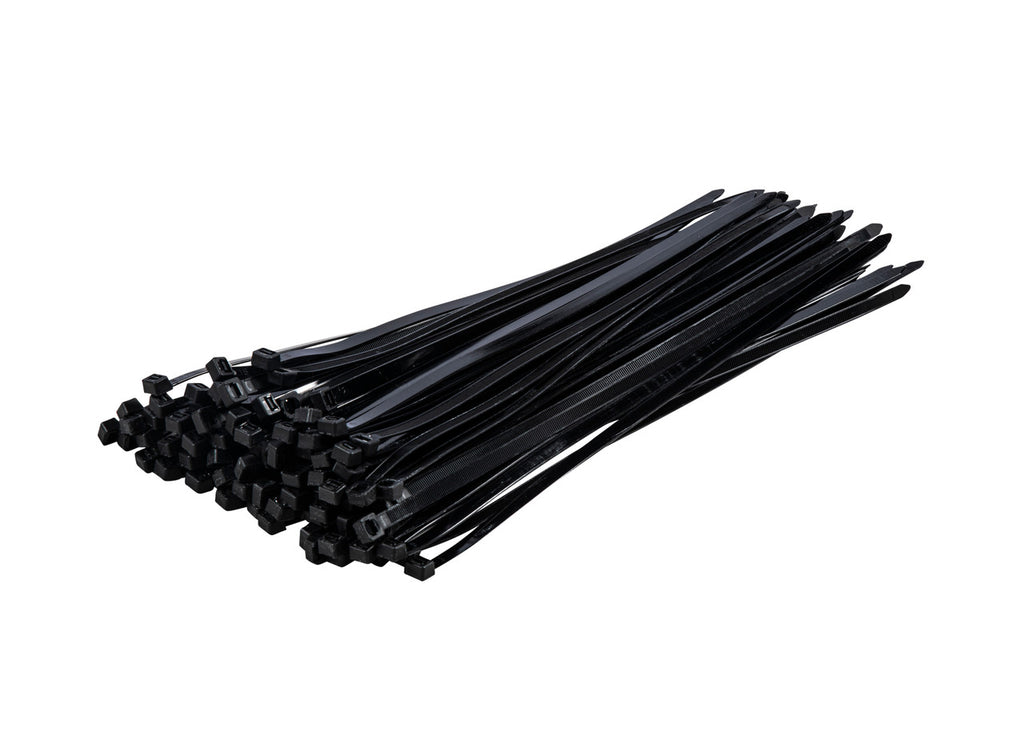 XTrade T0700005 Black Cable Ties 370MM x 7.6MM (100 Pack)