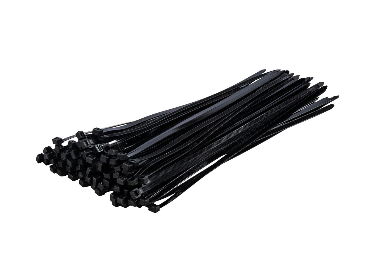 XTrade T0700005 Black Cable Ties 370MM x 7.6MM (100 Pack)