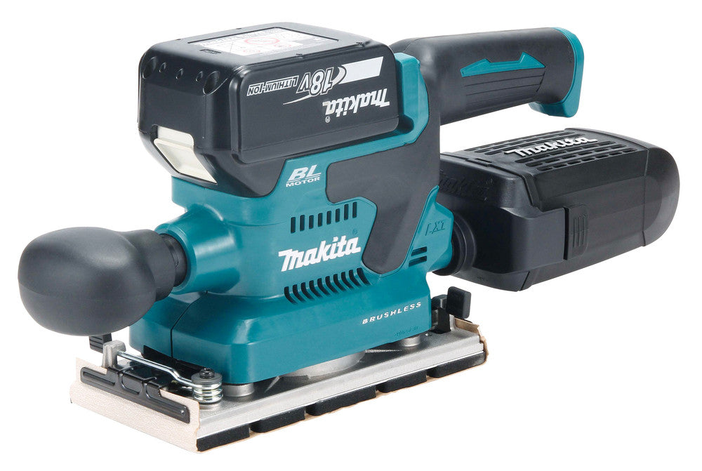 Makita DBO382RTJ LXT Finishing Sander (2 x 18V Batteries) & MakPac Case