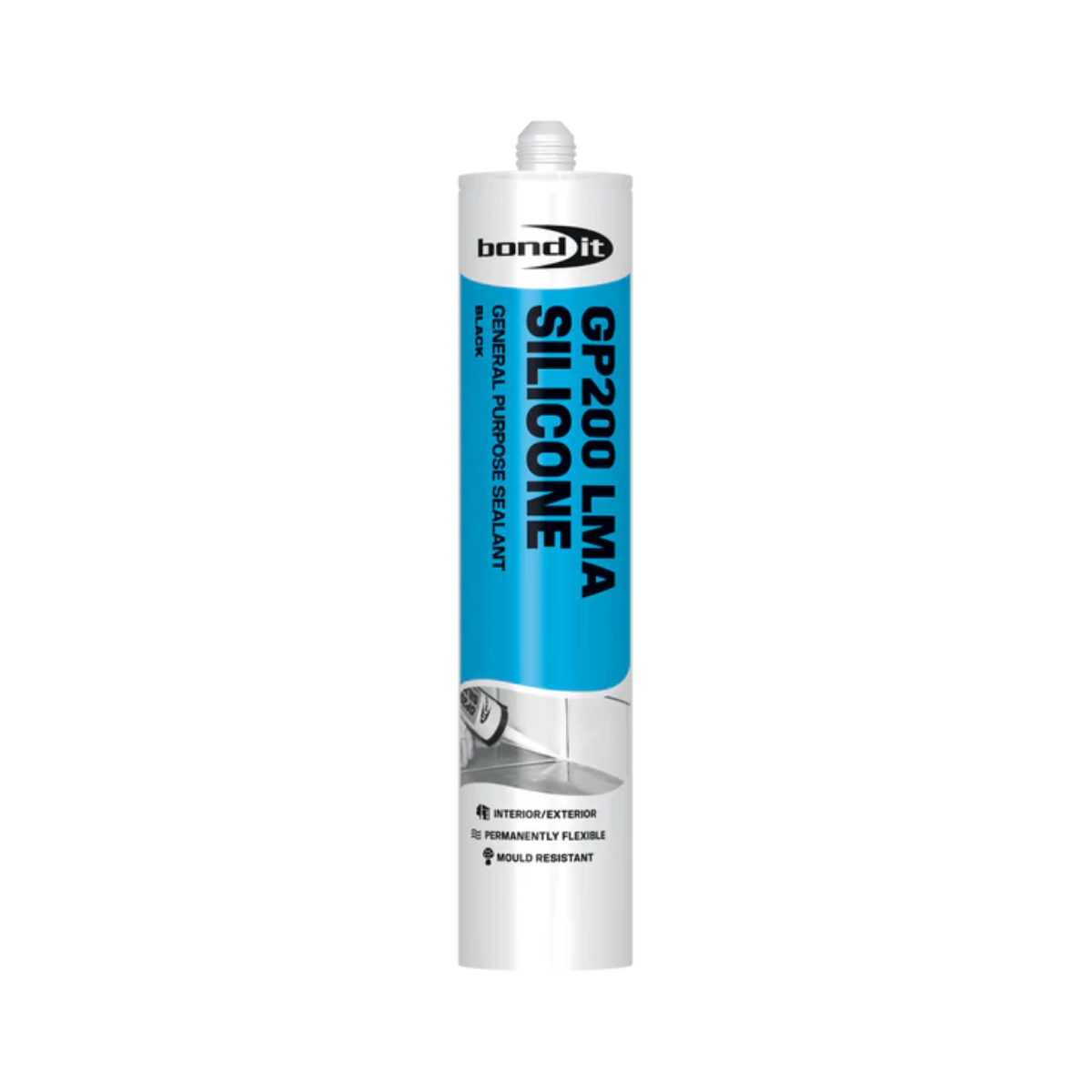 Bond It GP200 General Purpose Silicone Sealant 275ml (Black) ‒ Box of 25