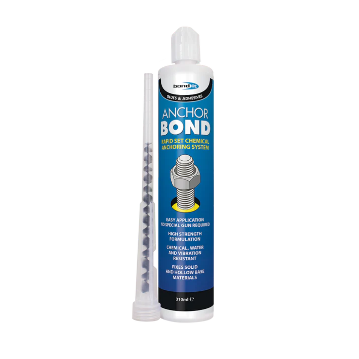 Bond It ANCHOR BOND Resin Mortar Anchoring System 310ml (Grey) - Box of 10