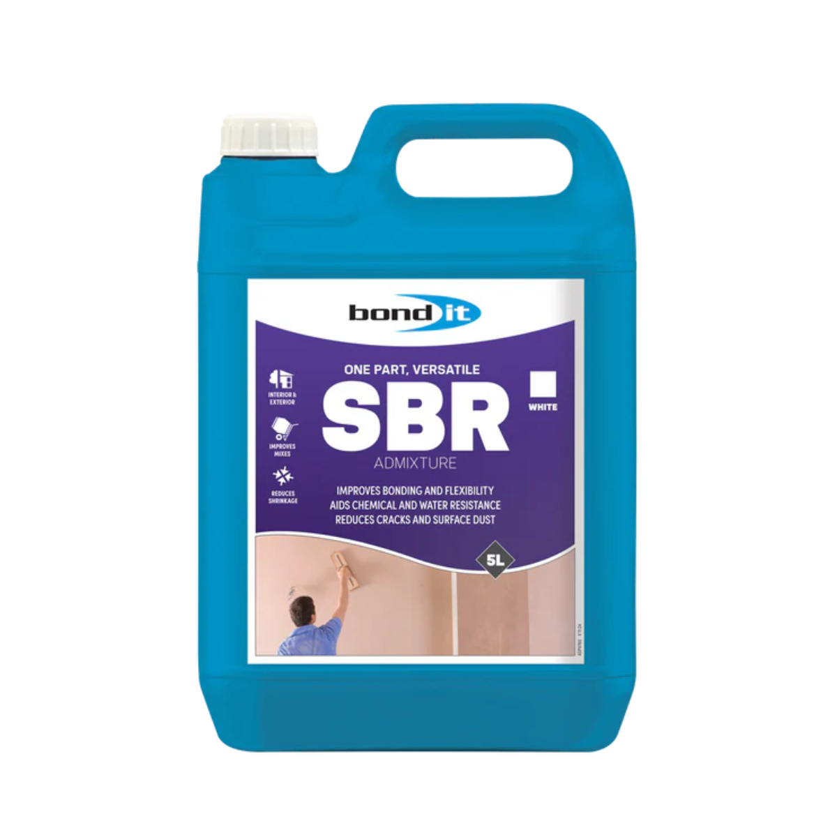 Bond It SBR Admixture Mortar/Rendering Bonding Agent 5L (White) - Box of 4