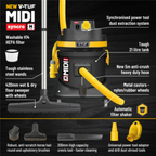 V-TUF MIDI SYNCRO 21L H-Class Dust Extraction Vacuum Cleaner (110V)