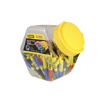 Stanley 1-47-329-72 Mini Multi Coloured Fine Tip Markers in Container (72 pcs)