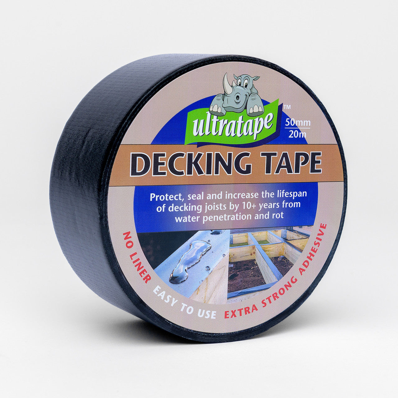 Ultratape DT-50X20BKRH Rhino Black Decking Tape 50mm x 20mm