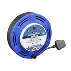 Masterplug 4 Socket 10m 10A Medium Cassette Reel (Blue)