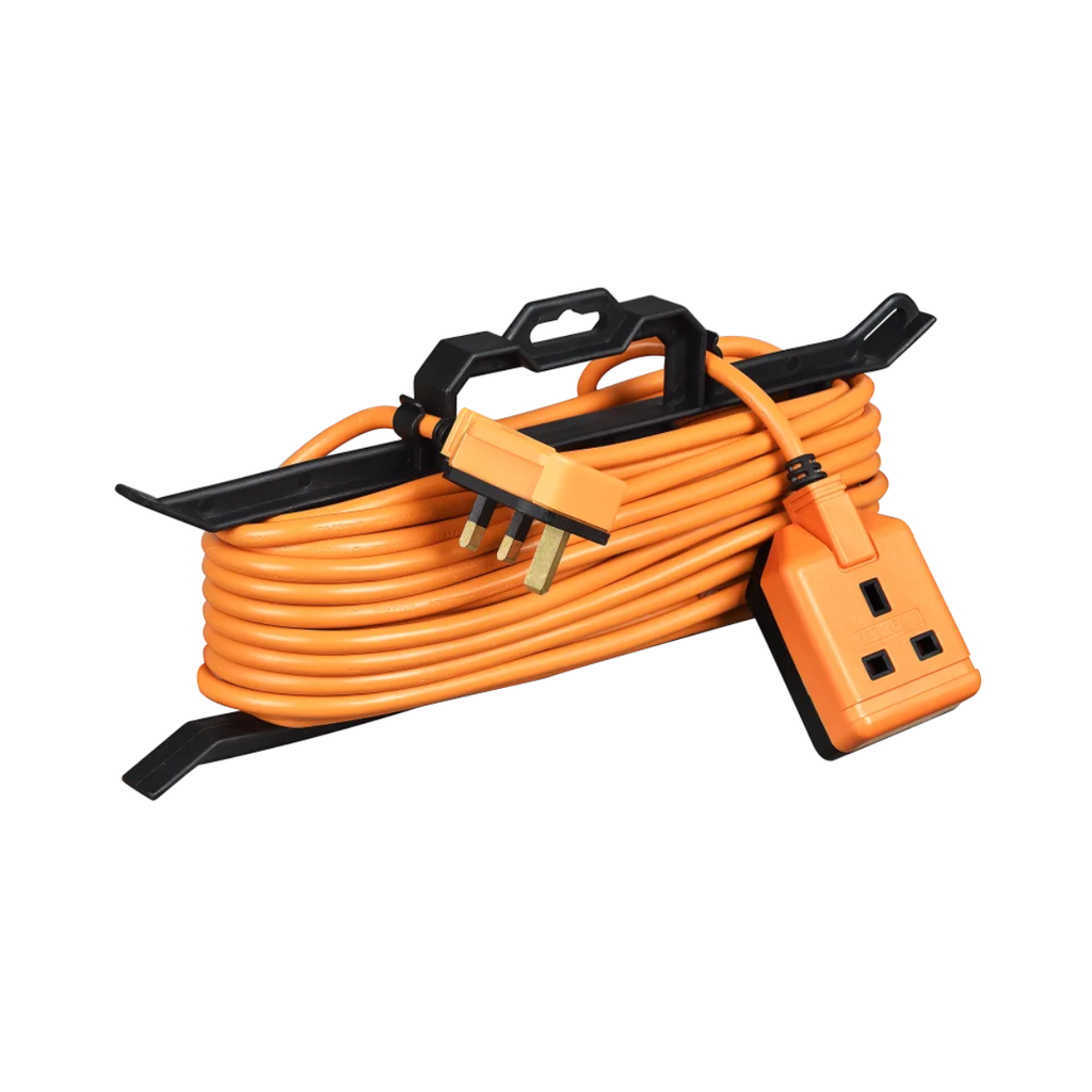 Masterplug 1 Socket 15m 13A Heavy Duty Extension Lead with Cable Tidy