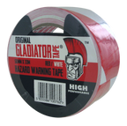 Gladiator Hazard Warning Tape Red/White 50mm x 33m (Box of 24)