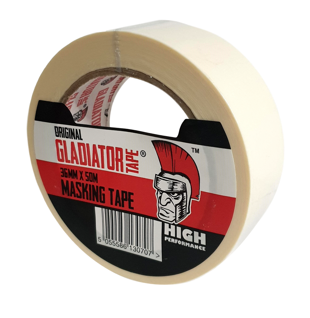 Gladiator General Purpose Masking Tape 36mm x 50m (Natural) - Box of 24