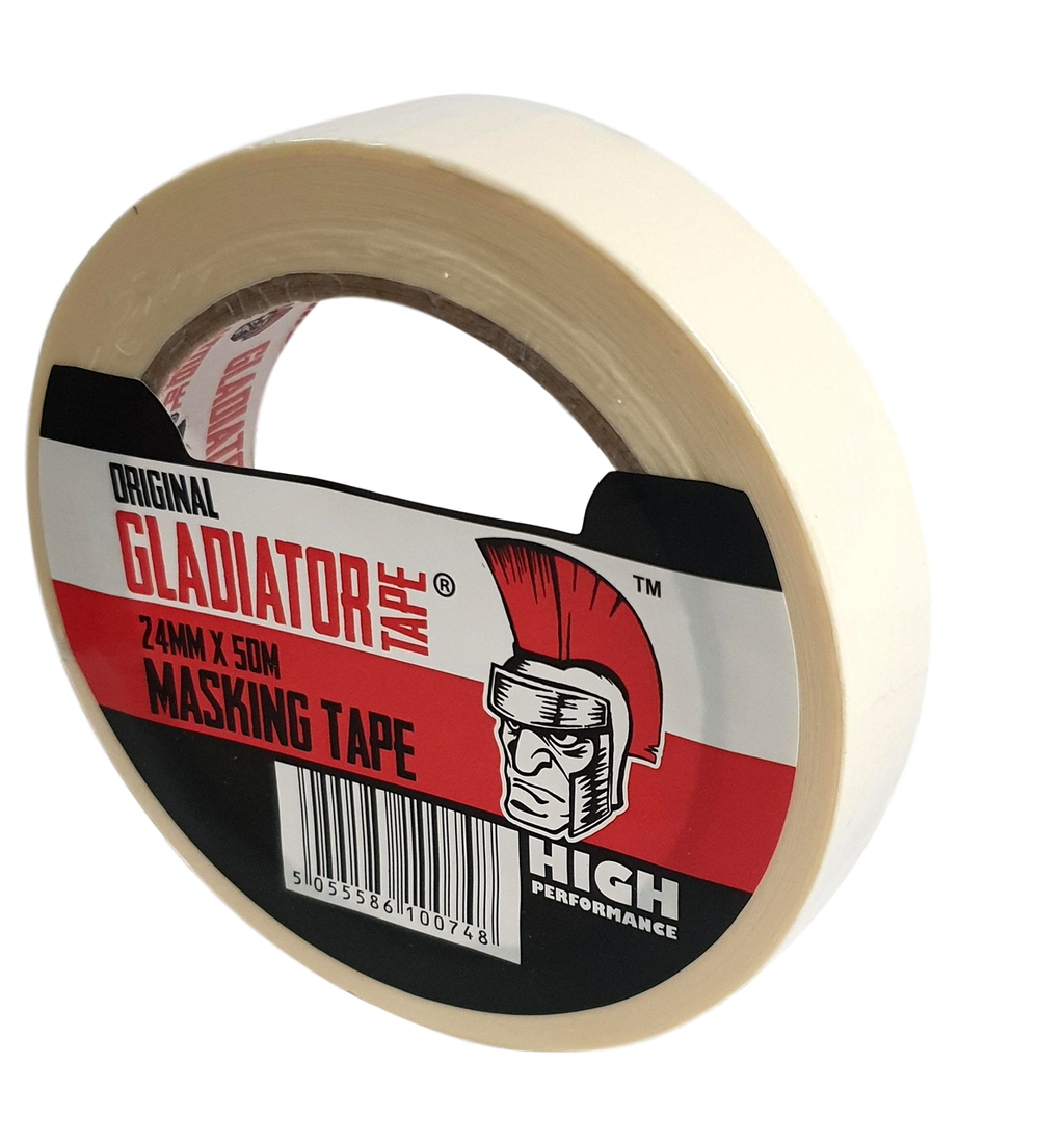 Gladiator General Purpose Masking Tape 24mm x 50m (Natural) - Box of 36