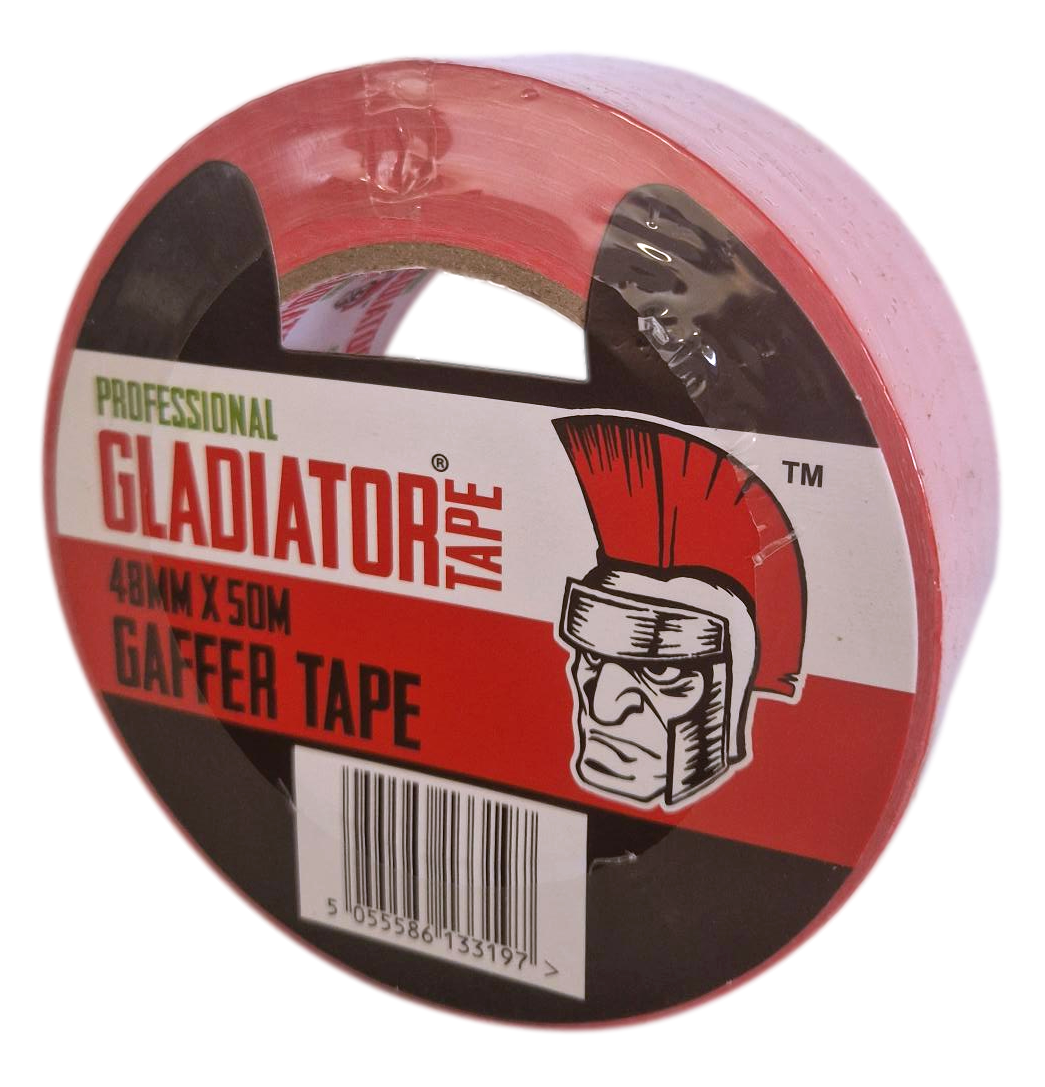 Gladiator Gaffer Tape 48mm x 50m (Red) - Box of 24