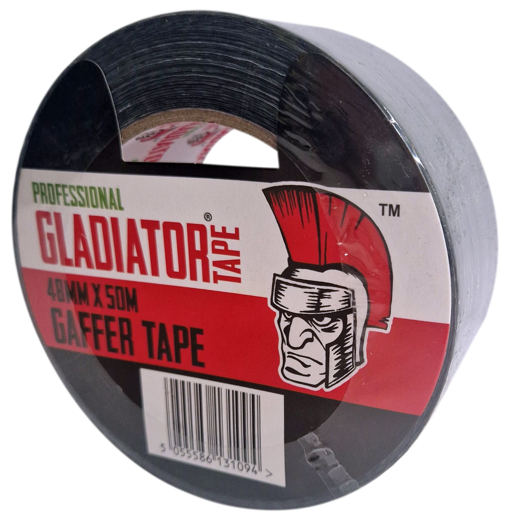 Gladiator Gaffer Tape 48mm x 50m (Black) - Box of 24