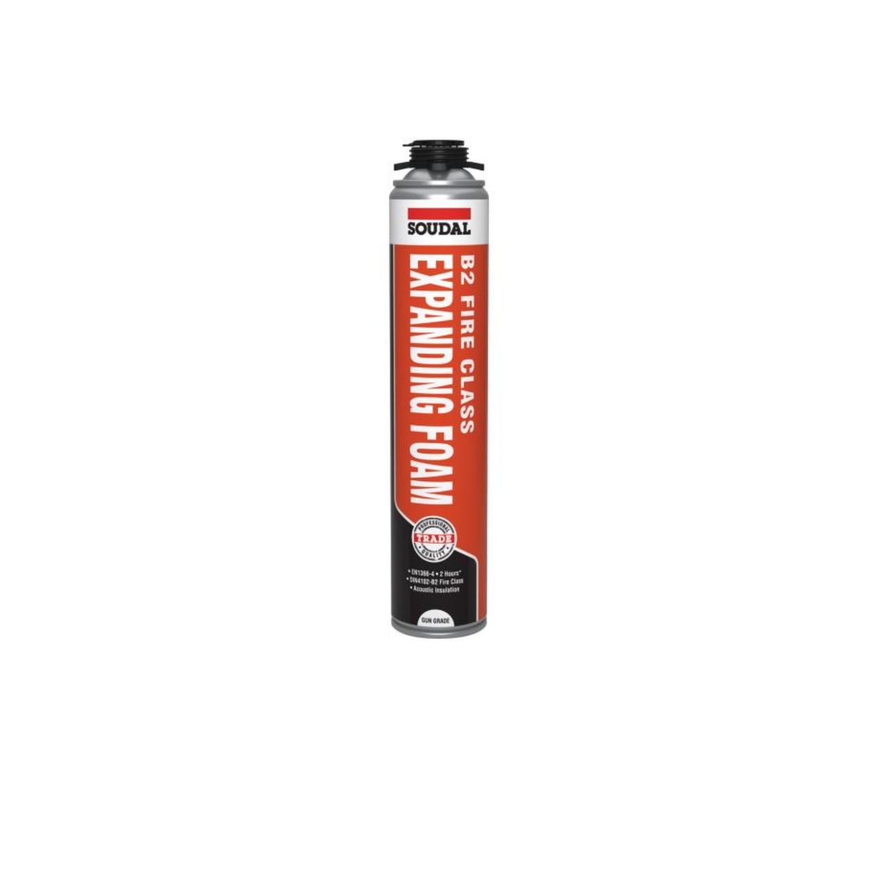 Soudal B2 Fire & Acoustic Expanding Foam Gun Grade 750ml – Pack of 12