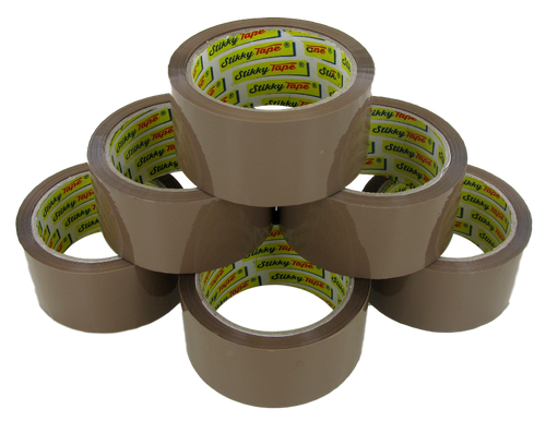 Stikky Tape Original Brown Packaging Tape 48mm x 66m - 46 Micron (Box of 36)