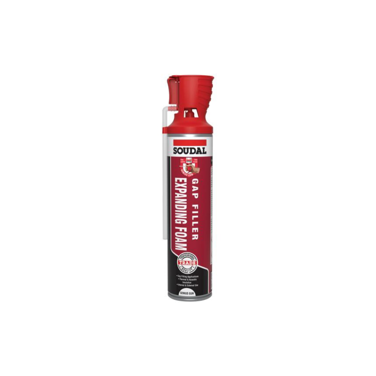 Soudal Trade Gap Filler Expanding Foam Genius Gun 600 ml – Pack of 12 (MPN 135234)