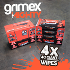 Grimex Mighty Industrial Wipes (Pack of 40) - Carton of 4