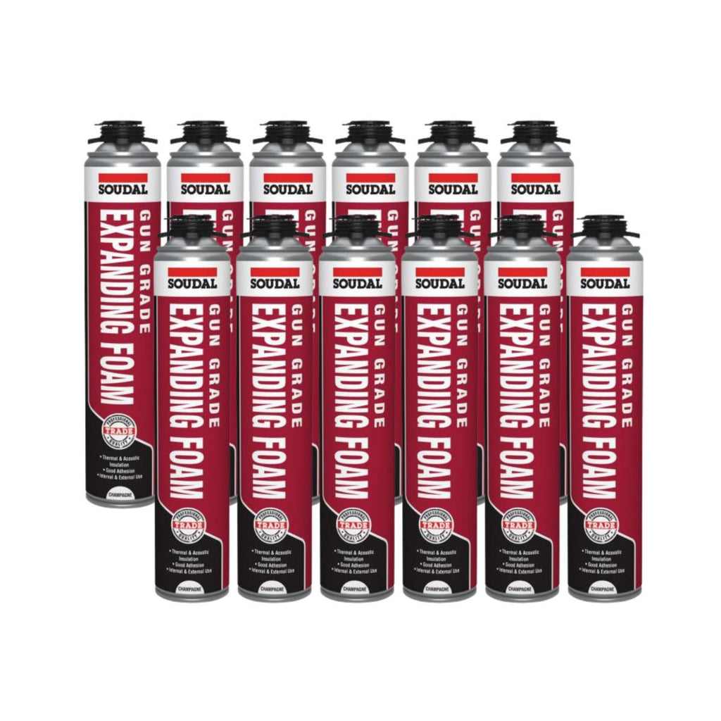 Soudal Trade Expanding Gunfoam 750ml - Pack of 12