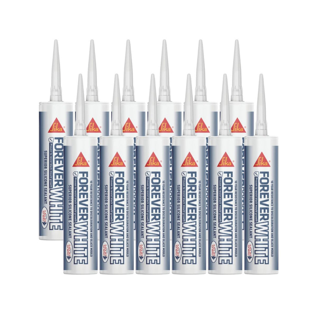 Sika Forever Hygienic Silicone Sealant 295ml (White) - Box of 12